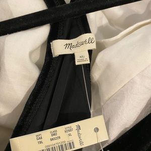 NWT - XL Madewell Black Velvet Bodysuit